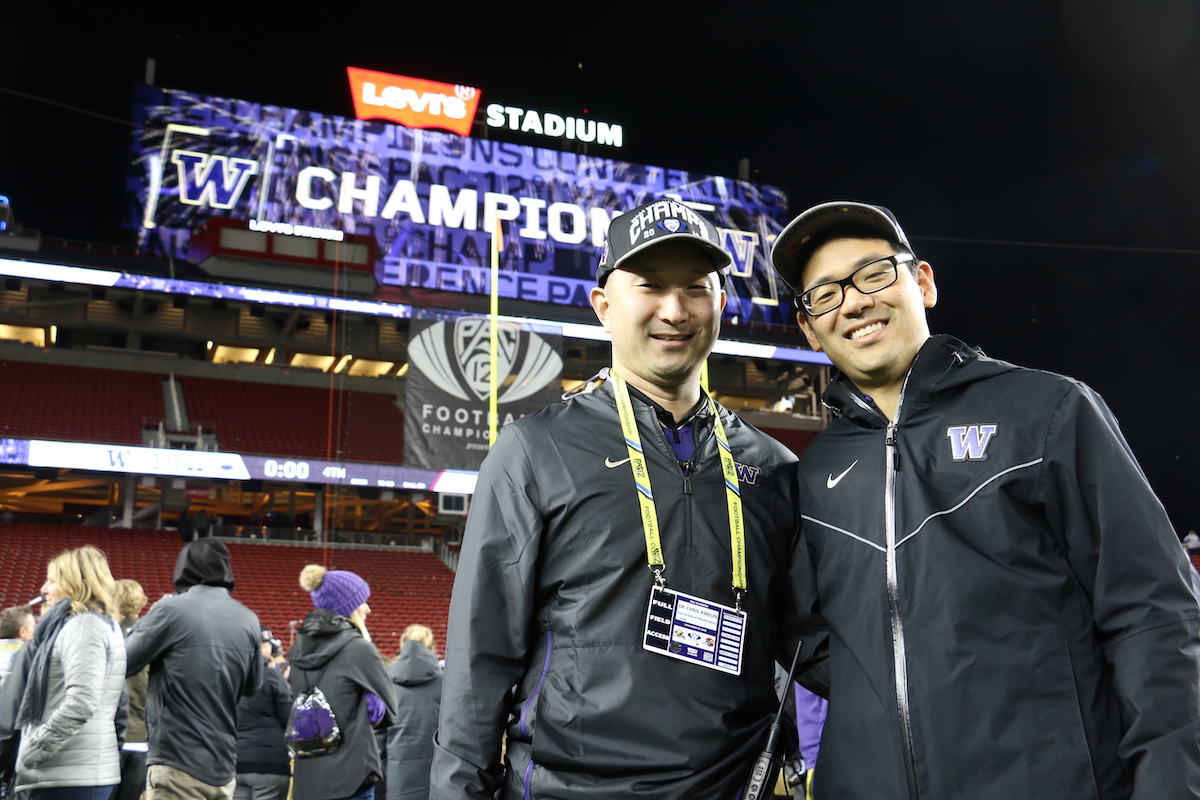 Dr. Kweon and Dr. Gee at the Pac12 Championship
