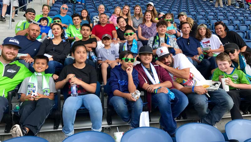 Seattle Children's Patients & Families at the Sounder FC match!